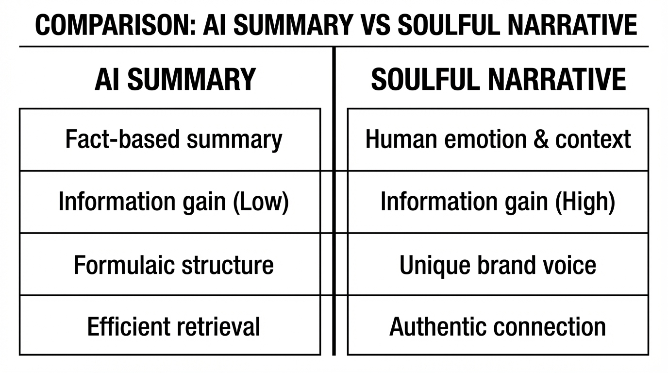 AI Summary vs Soulful Narrative